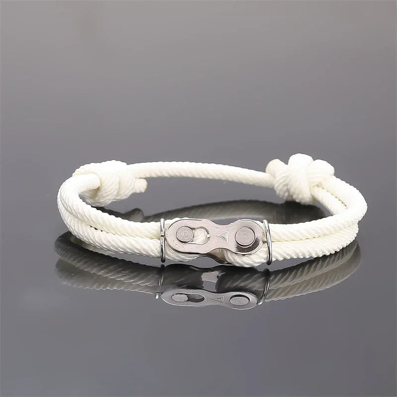 Minimalist Bike Link Cord Bracelet