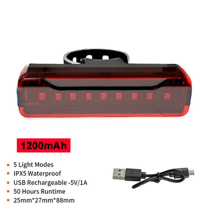 Fahrradrücklicht, ultrahell, wiederaufladbar über USB