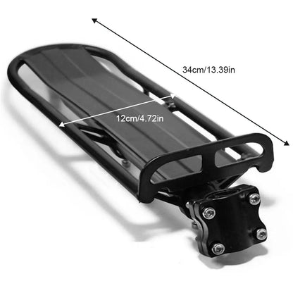 Retractable Aluminium Bike Rear Rack – Adjustable 34–50cm, 10kg Load