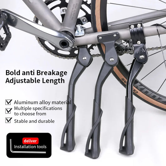 Heavy-Duty Adjustable Length Bicycle Kickstand
