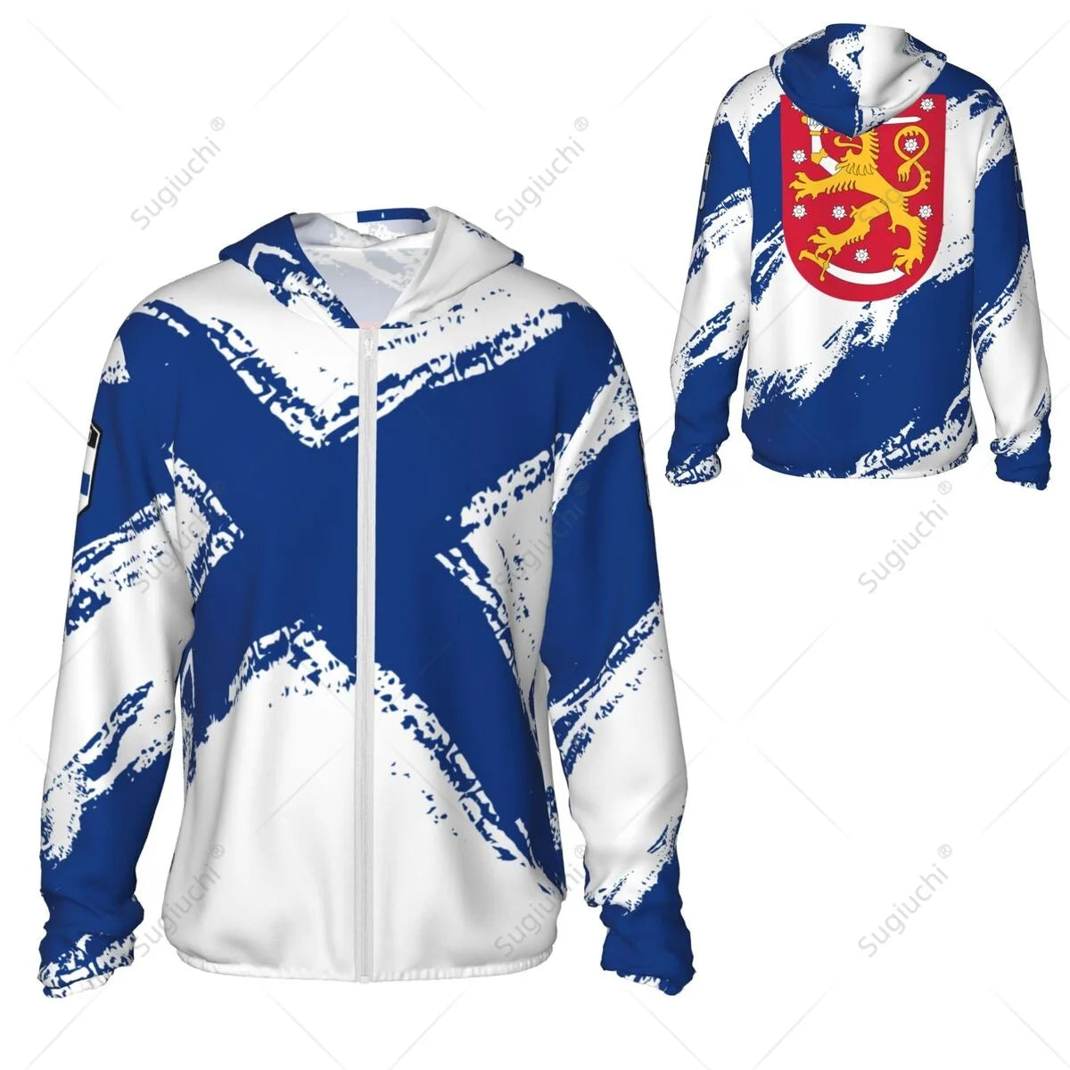 Finland Flag Long Hoodie 