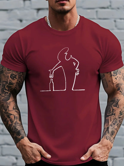 Men's Cycling Print T-Shirt – Cotton Casual Sports Tee