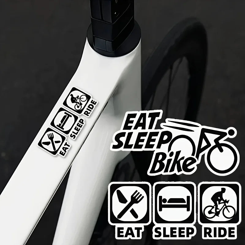 “Eat Sleep Bike” Fun Sticker 