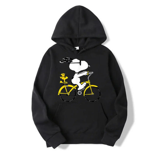 Snoopy Riding Bike Hoodie