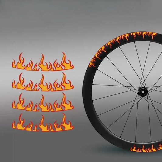 Autocollant flamme jaune 24 pièces 