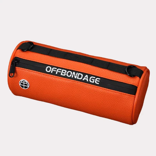 Leather Bike Handlebar Bag – Waterproof Cylindrical Cycling Bag