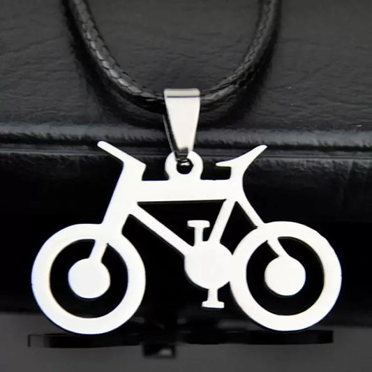 Stainless Steel Bicycle Pendant Necklace Punk