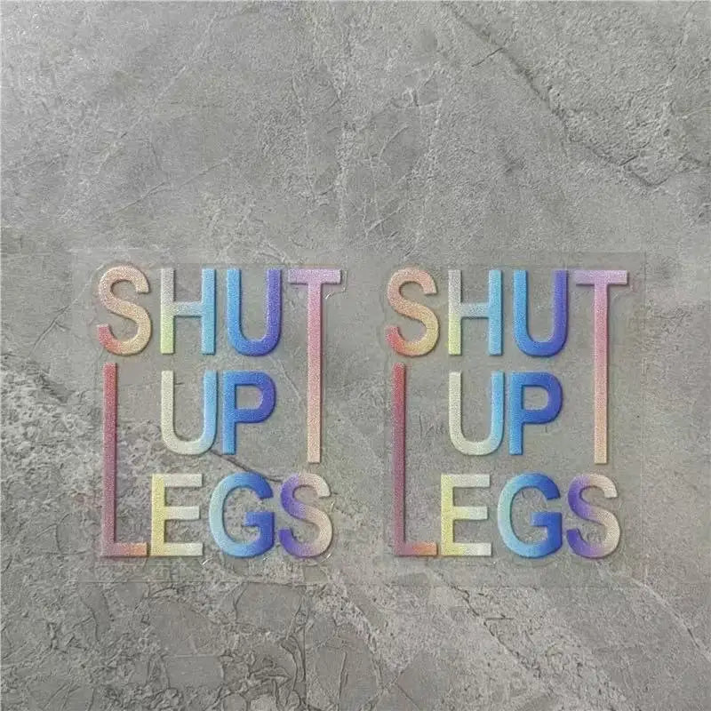 2PCS “SHUT UP LEGS” Bike Stickers 