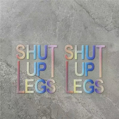 2PCS “SHUT UP LEGS” Bike Stickers 