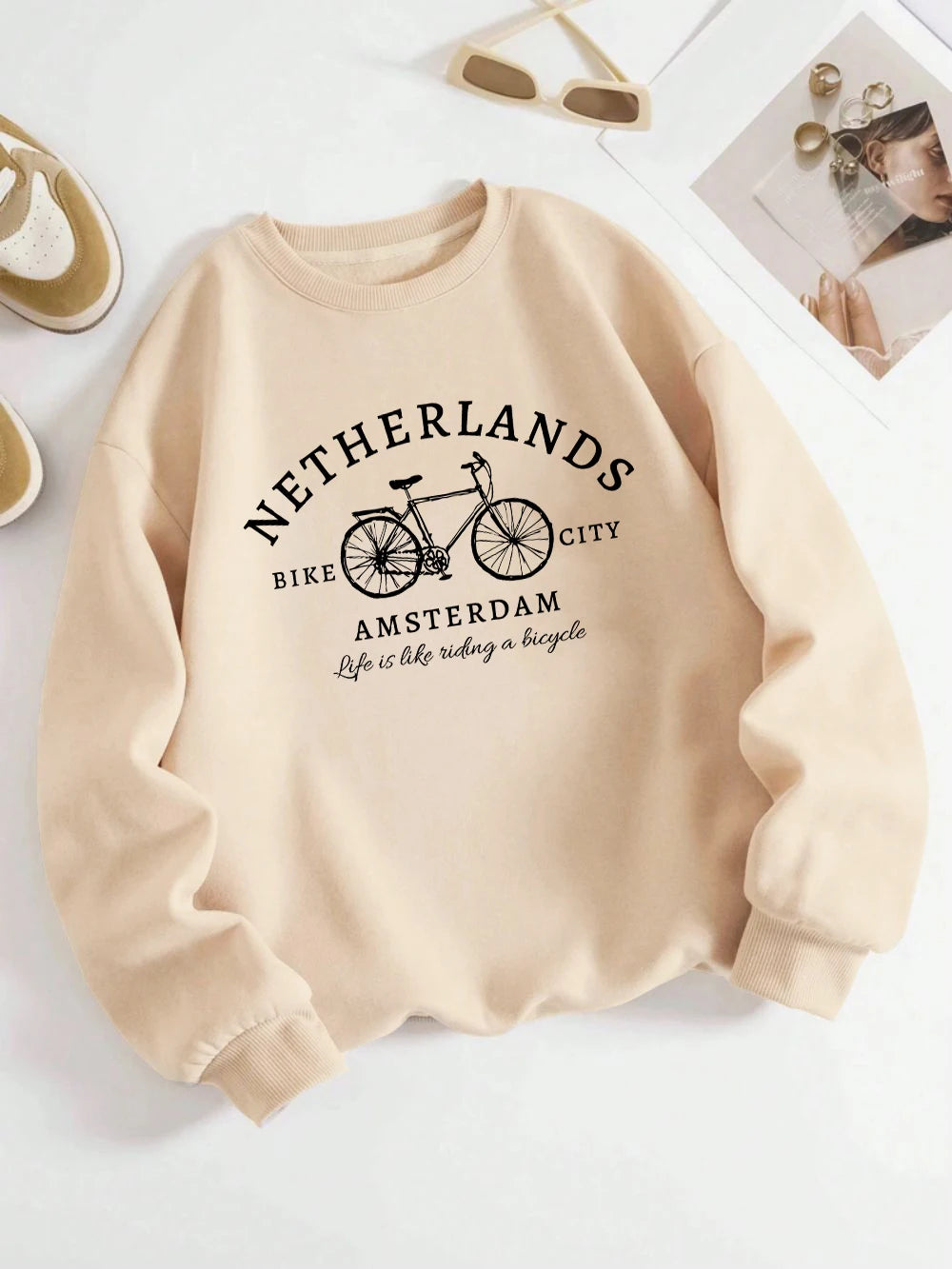 Netherlands Bike City Crewneck Sweatshirt