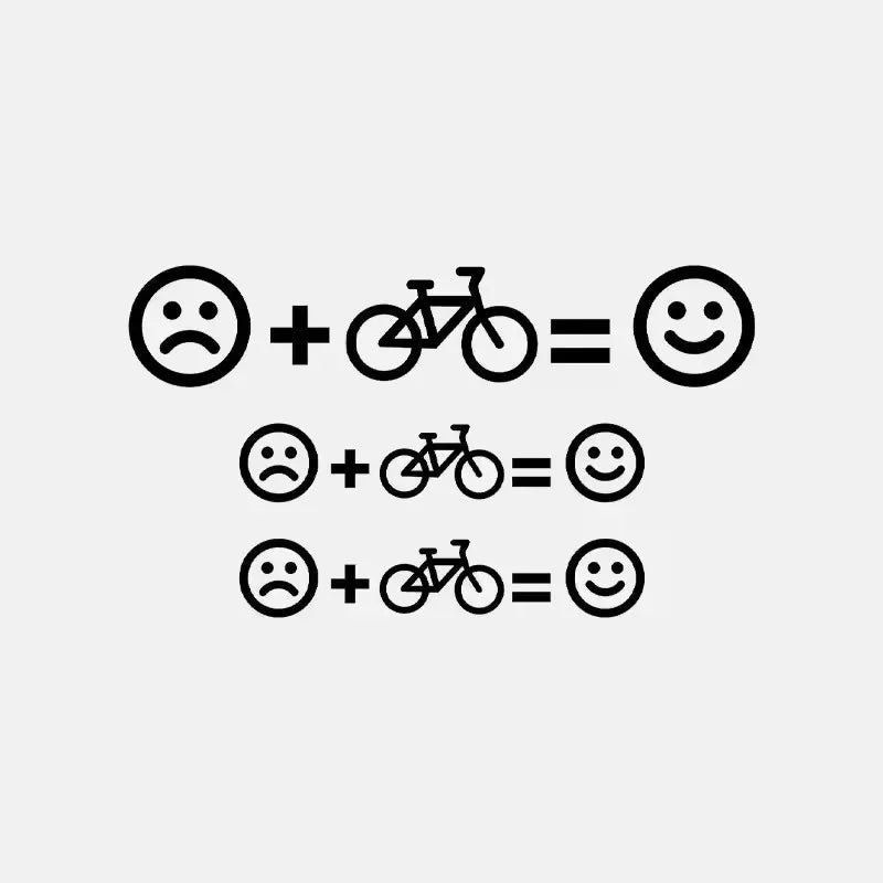 Fahrradaufkleber, dekoratives Emoticon 