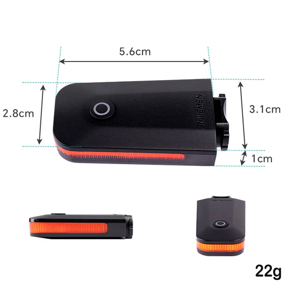 Smart Bike Tail Light – USB-C Rechargeable, Brake Sensor & Auto On/Off