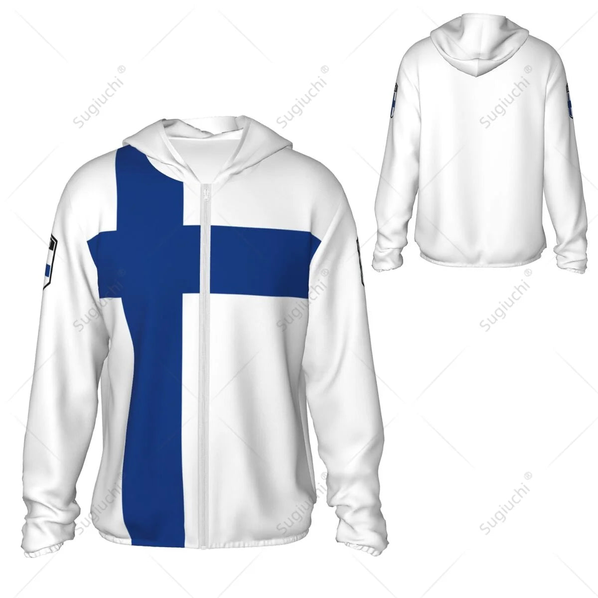 Finland Flag Long Hoodie 