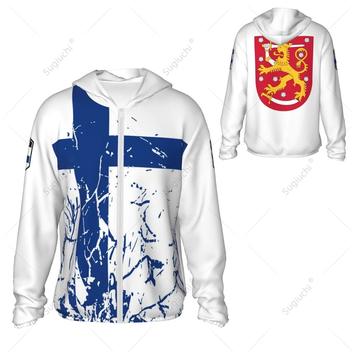 Finland Flag Long Hoodie 