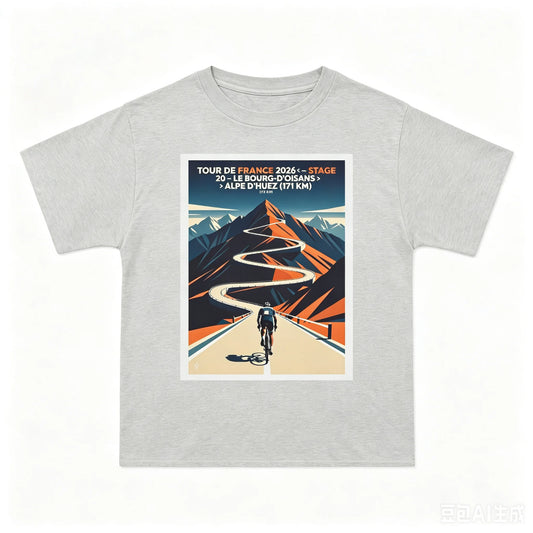 Alpe d'Huez Cycling Graphic Tee – Stage 20 Tribute