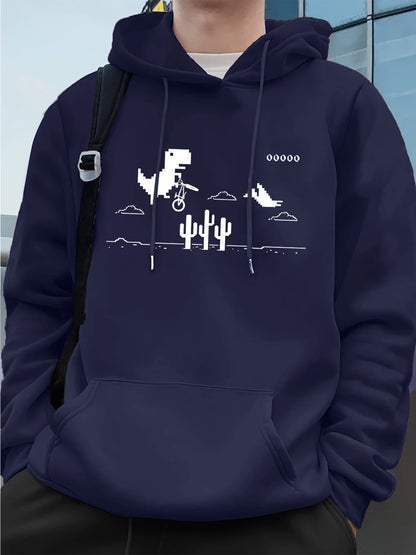 Offline Dino Pixel Art Hoodie
