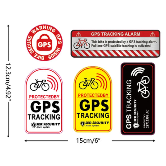 Bicycle GPS Tracking Warning Stickers