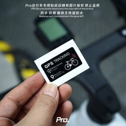 GPS Security Warning Bicycle Stickers