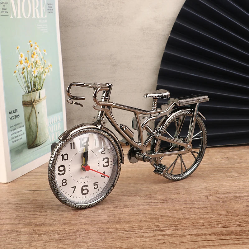Vintage Bicycle Table Alarm Clock – Cycling Desktop Decor & Gift
