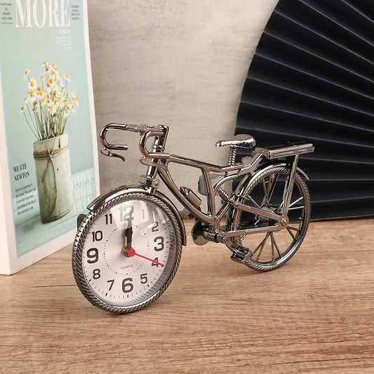 Vintage Bicycle Table Alarm Clock – Cycling Desktop Decor & Gift