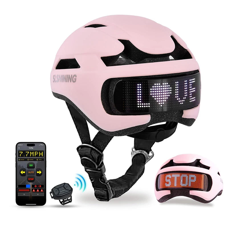 Smart LED Display Cycling Helmet