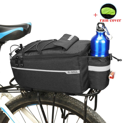 13L Waterproof Bike Rear Bag – Bicycle Pannier with Rain Cover