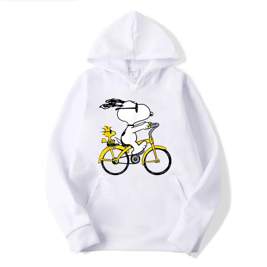 Snoopy Riding Bike Hoodie