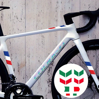 Ensemble d'autocollants contrastés avec drapeau tricolore