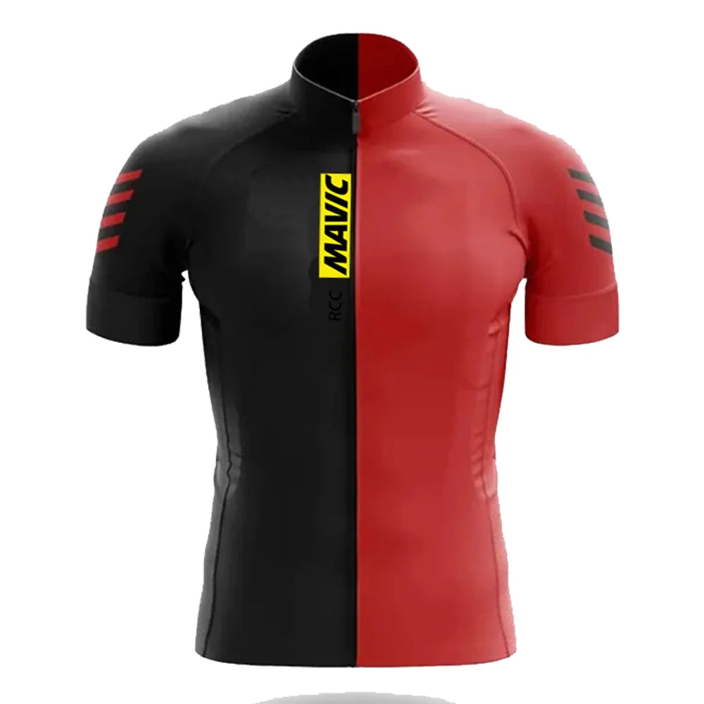 Men’s Cycling Jersey Short Sleeve – Breathable Full Zip Road MTB