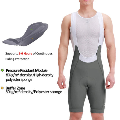 Men’s Cycling Bib Shorts High-Waisted