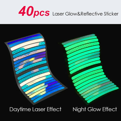 20/40pcs Bicycle Reflective Sticker for Wheels 