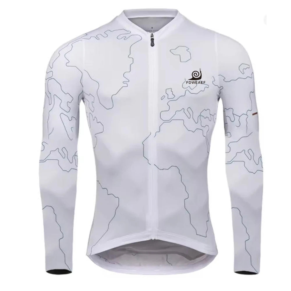 Men’s Long-Sleeve Cycling Jersey – Full-Zip, Quick-Dry MTB & Road Bike Top
