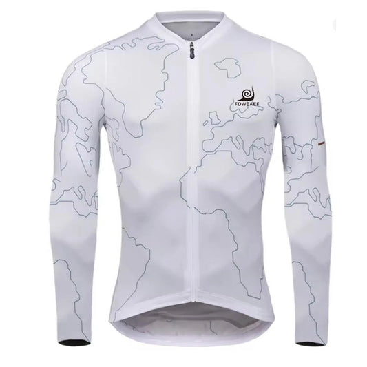 Men’s Long-Sleeve Cycling Jersey – Full-Zip, Quick-Dry MTB & Road Bike Top