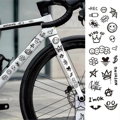 Graffiti Bicycle Sticker Cartoon