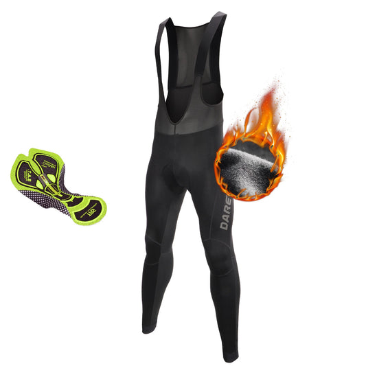 Cycling Bib Winter Thermal Fleece with Gel Pad
