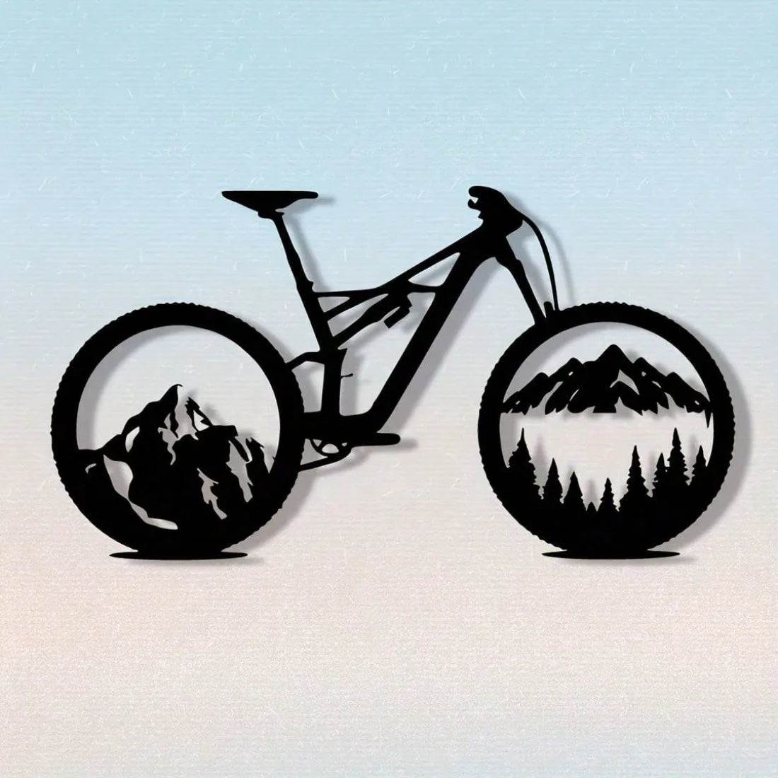 Mountain Bike Tire Metal Wall Art – Cycling Home Decor for Cyclists