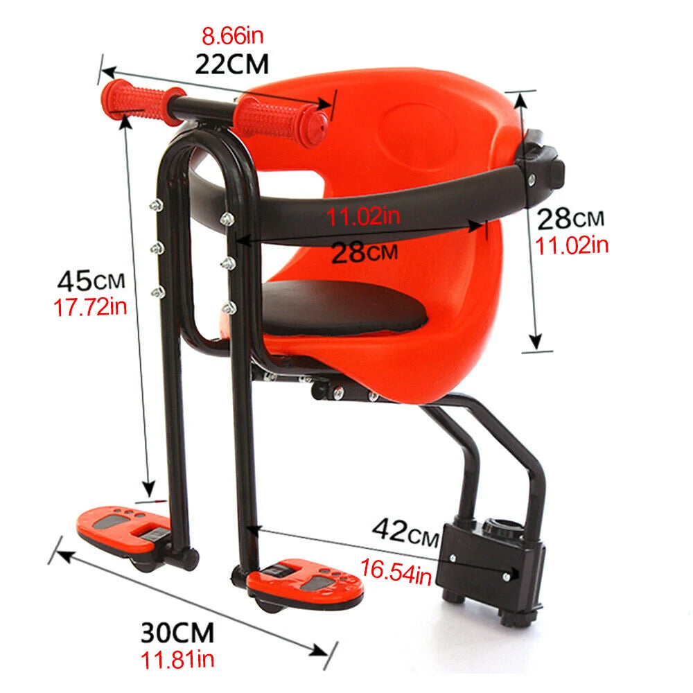 High-Visibility Front-Mounted Child Bike Seat