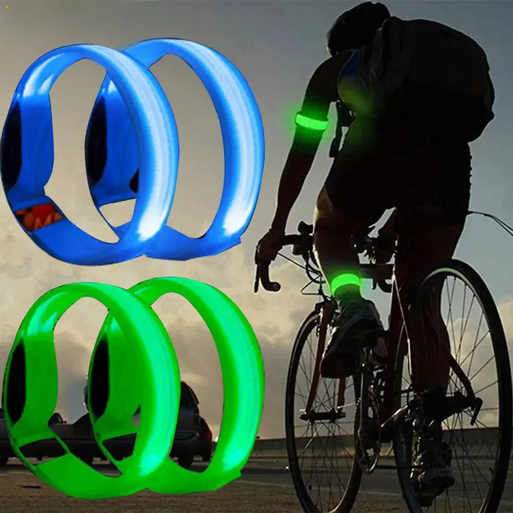 Muñequera reflectante de seguridad para ciclismo 