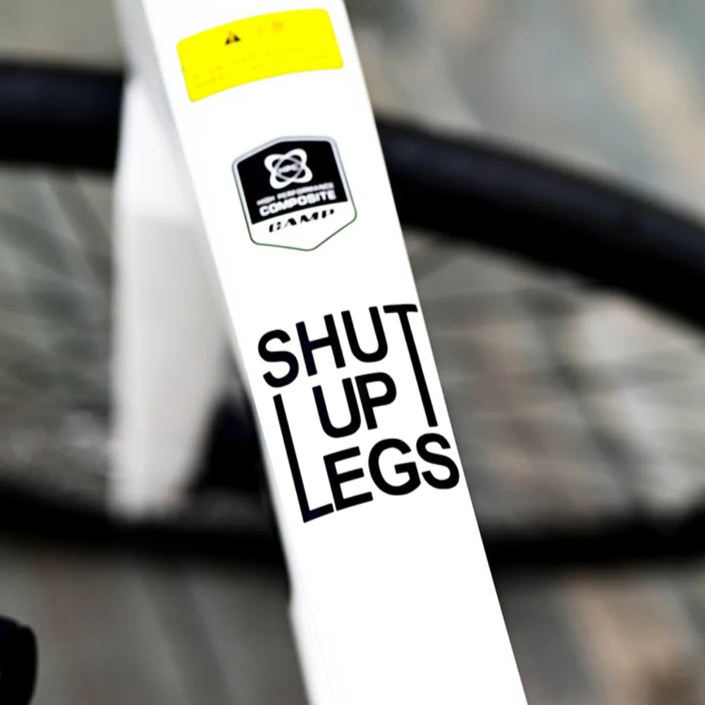 2PCS “SHUT UP LEGS” Bike Stickers 