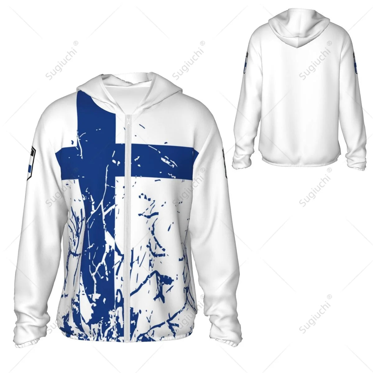 Finland Flag Long Hoodie 