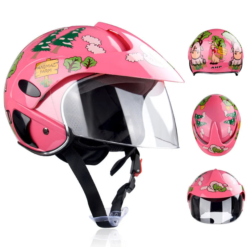 Children’s Cartoon Motorcycle Helmet