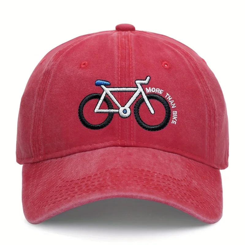 Bicycle Embroidered Baseball Cap – Unisex Adjustable Dad Hat for Cyclists