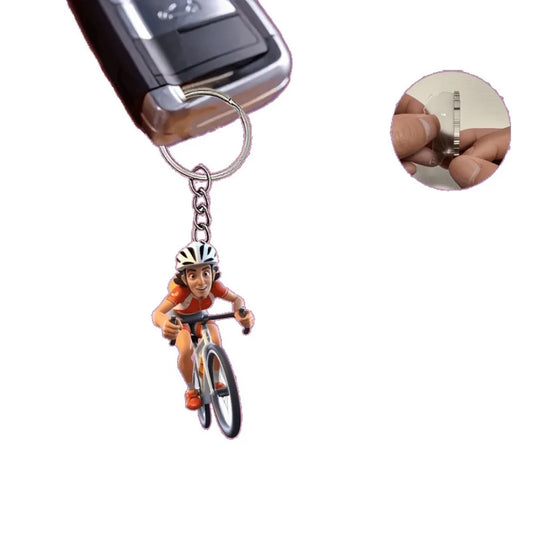 3D -Radsportler -Schlüsselbund