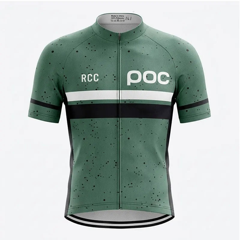 Men’s Short-Sleeve Cycling Jersey – Full-Zip, Quick-Dry MTB & Road Bike Top