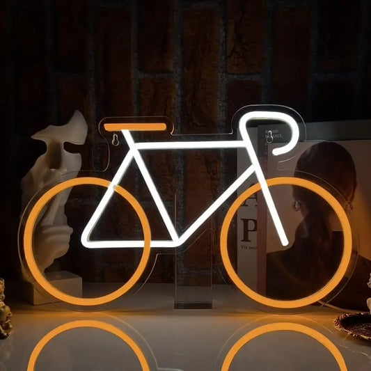 Lampada a led al neon in bicicletta