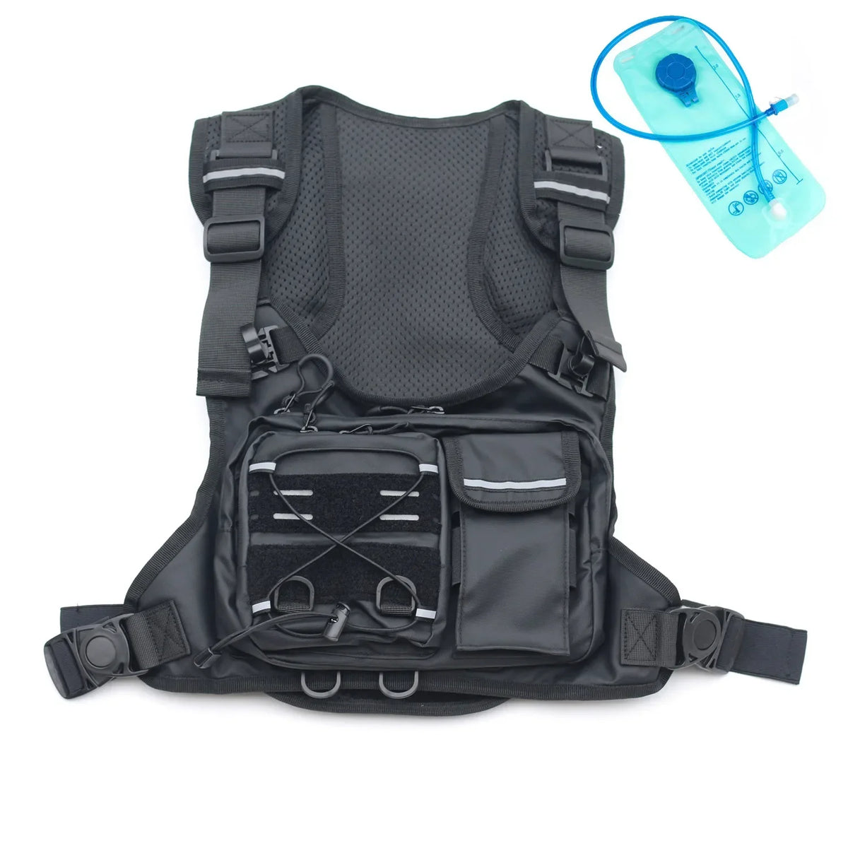 Tactical Hydration Vest with 2L Water Bladder — Running & Cycling Chest Pack