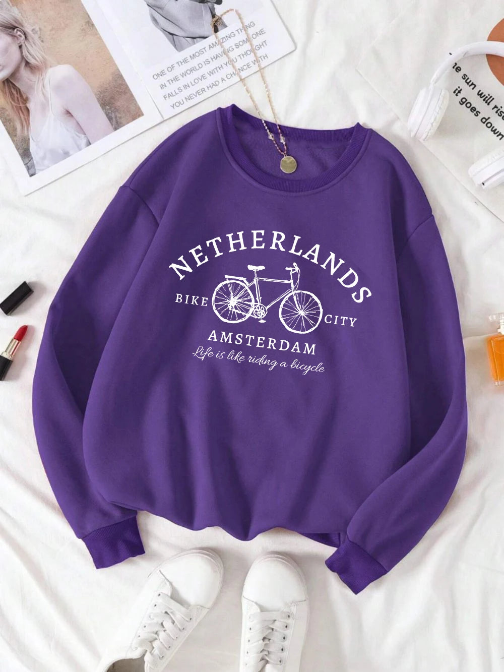 Netherlands Bike City Crewneck Sweatshirt
