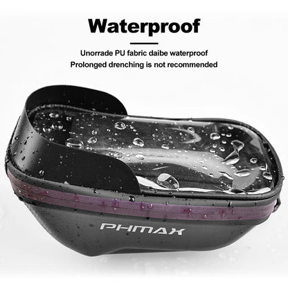 Bike Handlebar Phone Bag – EVA Hardshell, 360° Rotation, Sun Visor & Touchscreen