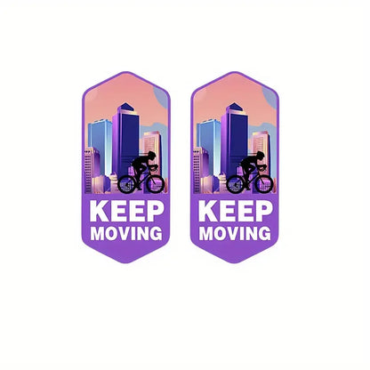 Keep Moving Bicycle Sticker Set