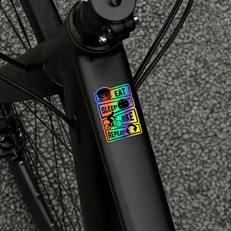 "Eat Sleep Bike Repeat" Sticker
